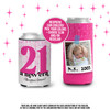 21st birthday a new era personalized photo can coolie party favor