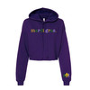 Mardi Gras STL fleur-de-lis sleeve print crew neck or hooded or crop hooded sweatshirt 