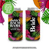 Bachelorette party tropical floral bach bash personalized can coolies