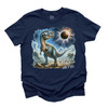 Dinosaur total solar eclipse 2024 kids DARK Tshirt