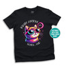 Neon cat cool kitty totality awesome solar eclipse 2024 kids Tshirt
