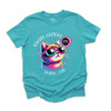 Neon cat cool kitty totality awesome solar eclipse 2024 kids Tshirt