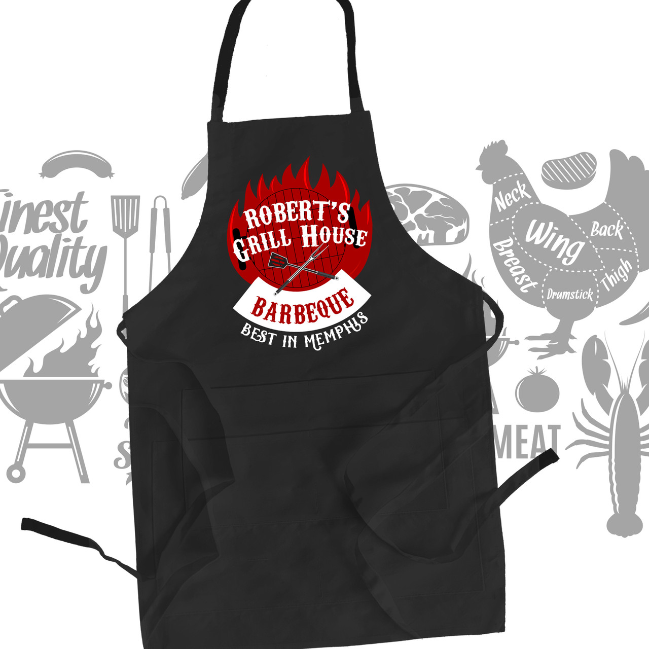 barbecue apron, fathers day grandpa special grill barbecue apron