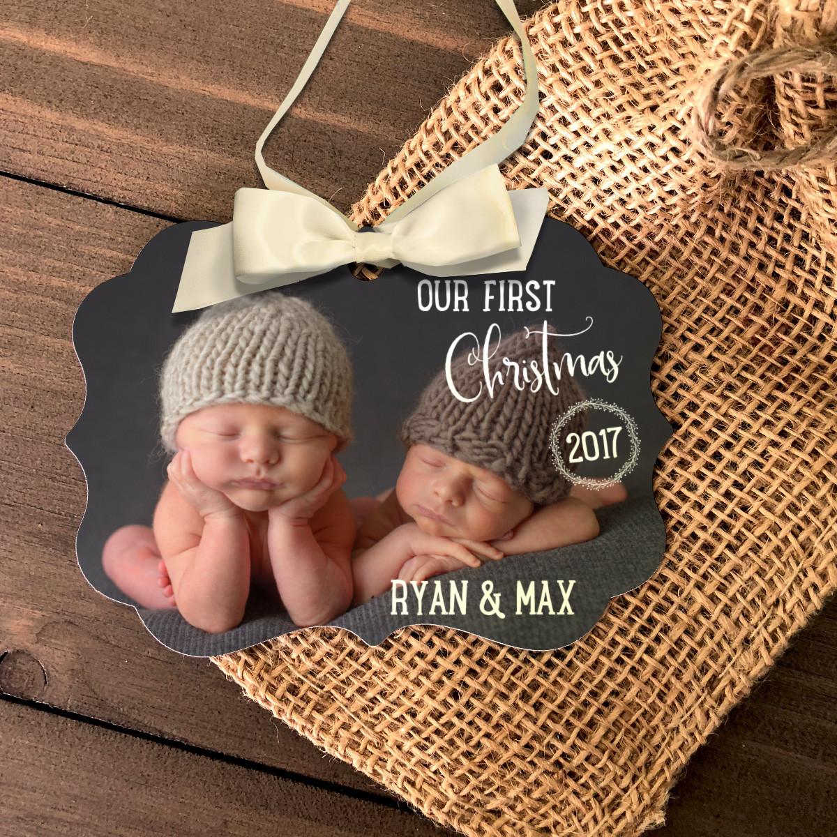 My First 1st Christmas Photo Ornament Baby's First Christmas