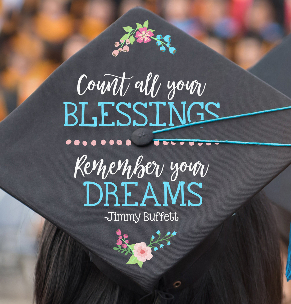 custom vinyl quote, graduation cap custom artwork