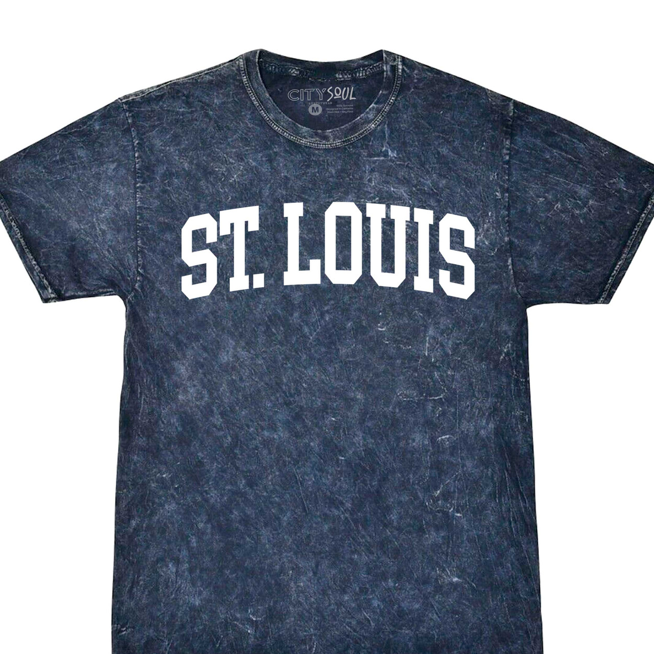st louis shirt, mineral acid wash hometown any city tee