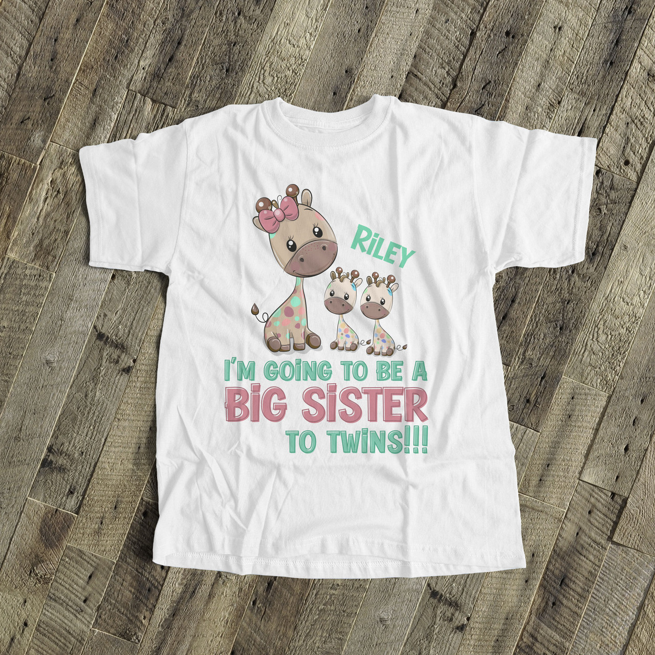 Big Sister Shirt Funky Giraffe Big Sister Twins Pregnancy