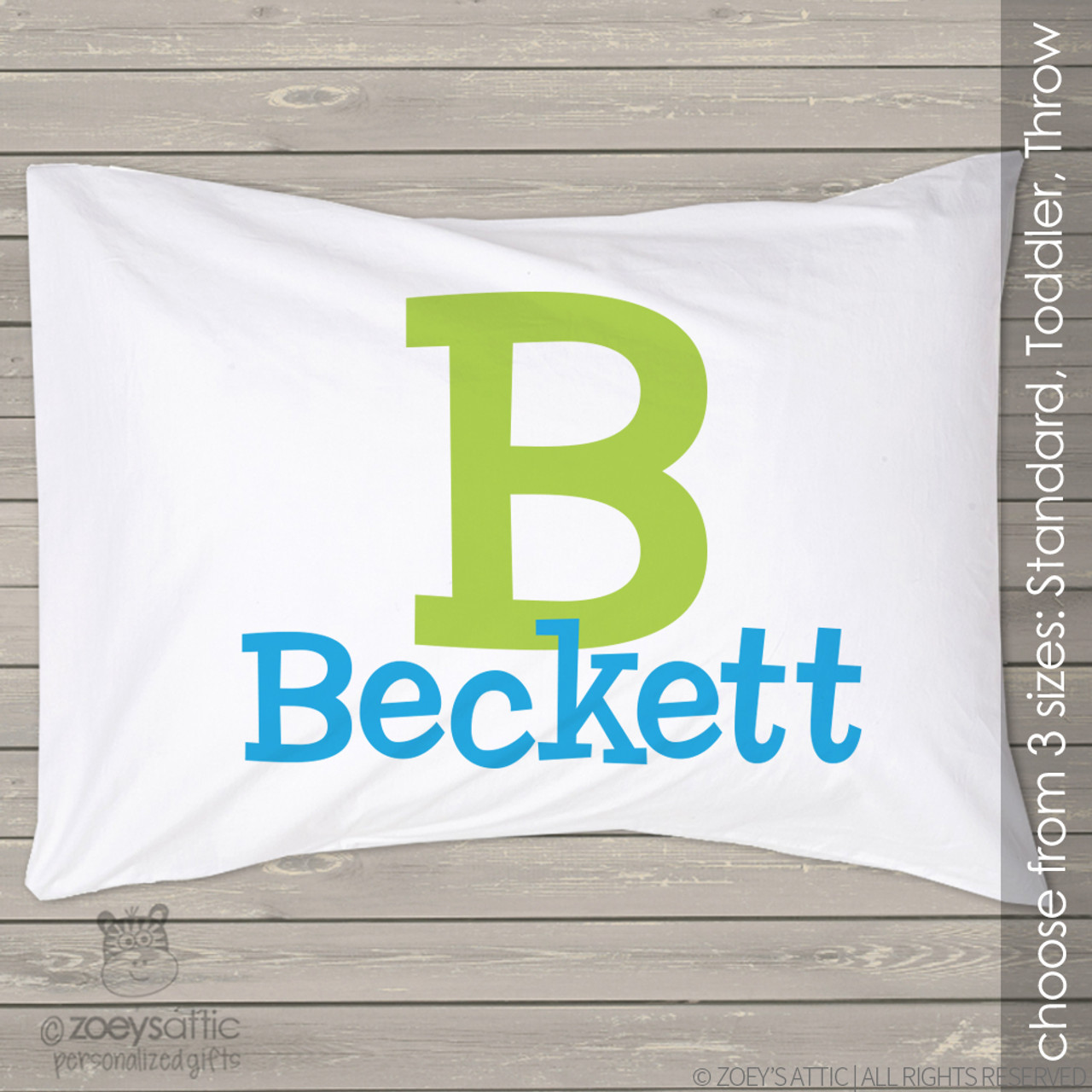 Personalized Toddler Pillow Monogram Name Boy Or Girl Custom