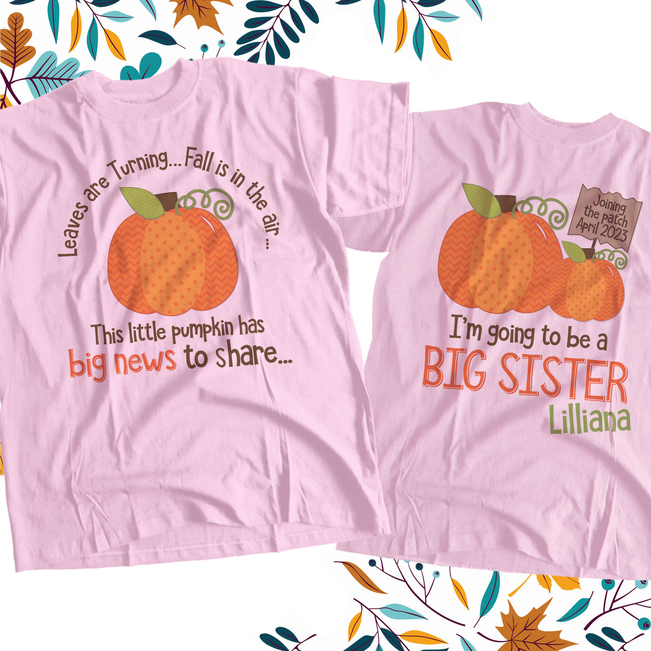 big sister pumpkin shirt