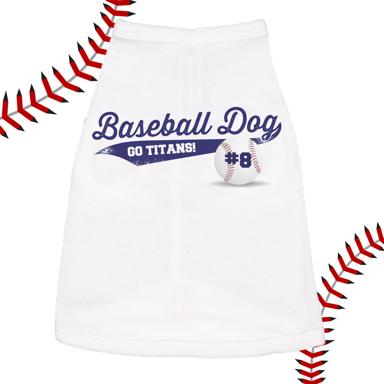 Dog baseball shop tee