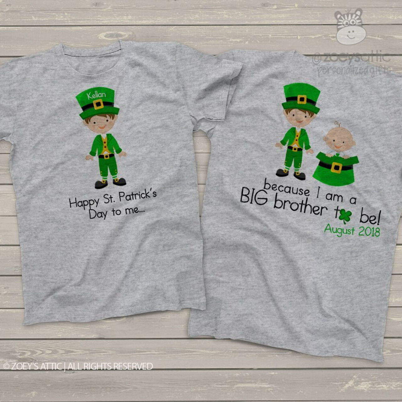 St Patricks Day Pregnancy Announcement Shirt Matching St Patrick