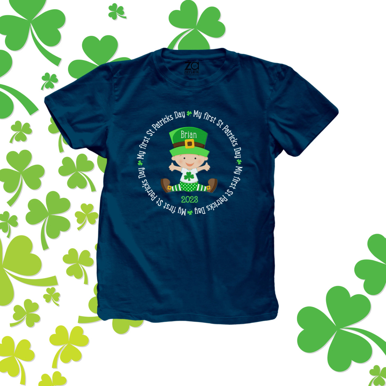 Patrick's Day shirt, circle 1st Patrick's Day custom dark