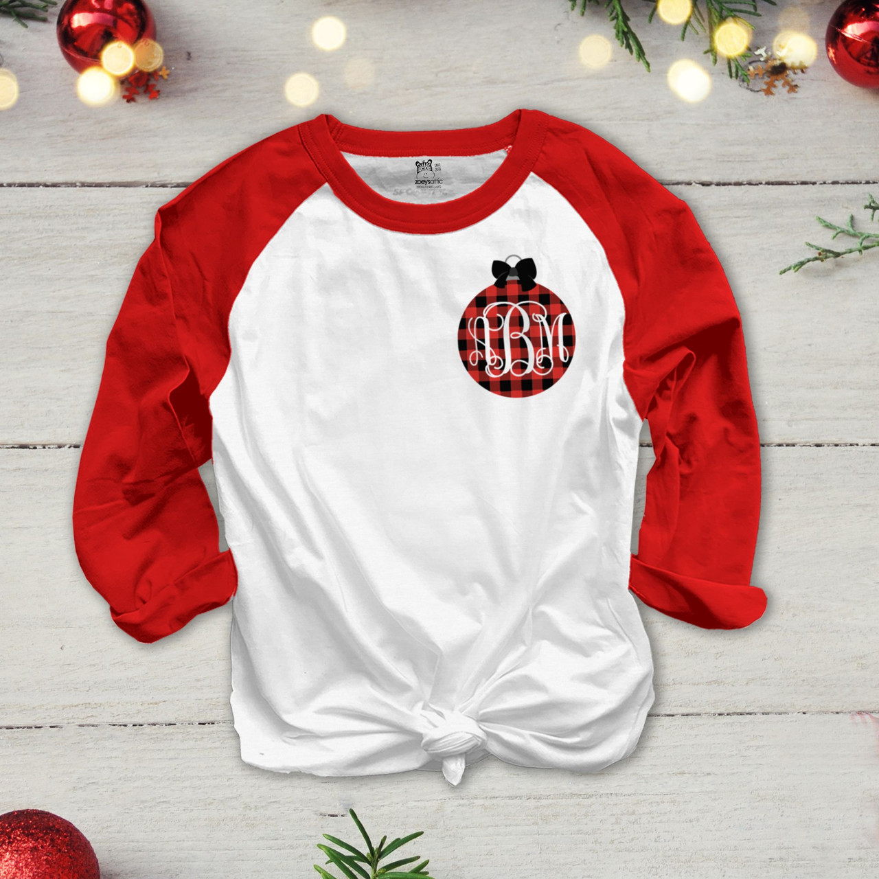 Plaid clearance monogram sweatshirt