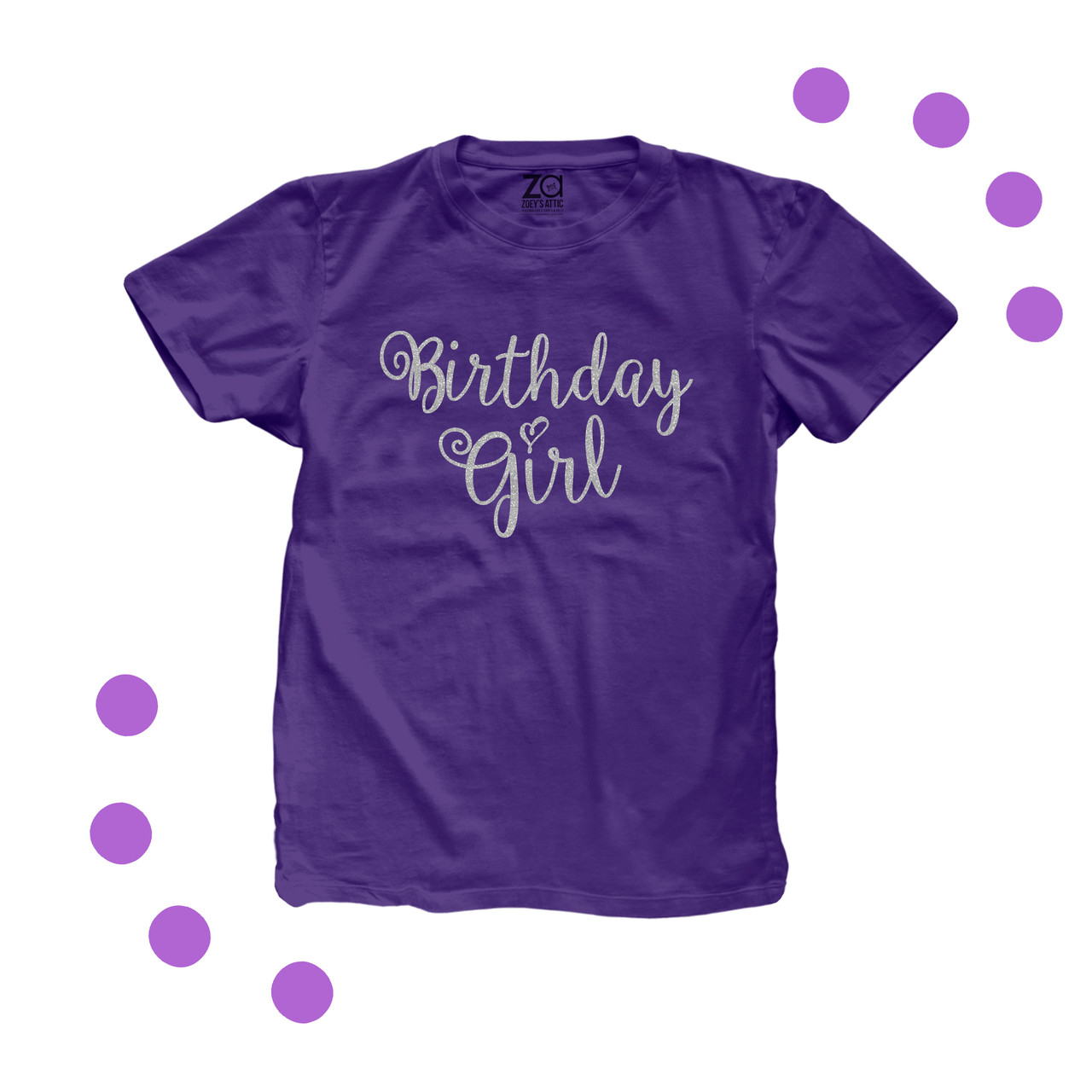 Glitter birthday shop girl shirt