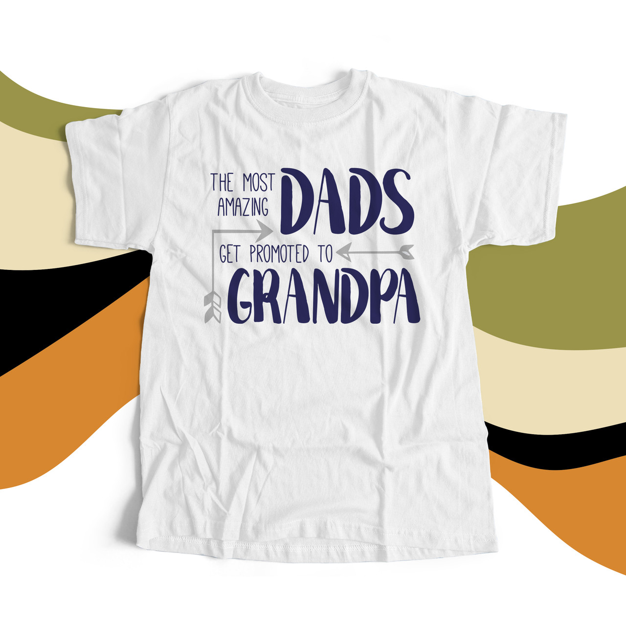 personalized grandpa shirt, amazing dads get promoted to grandpa t-shirt