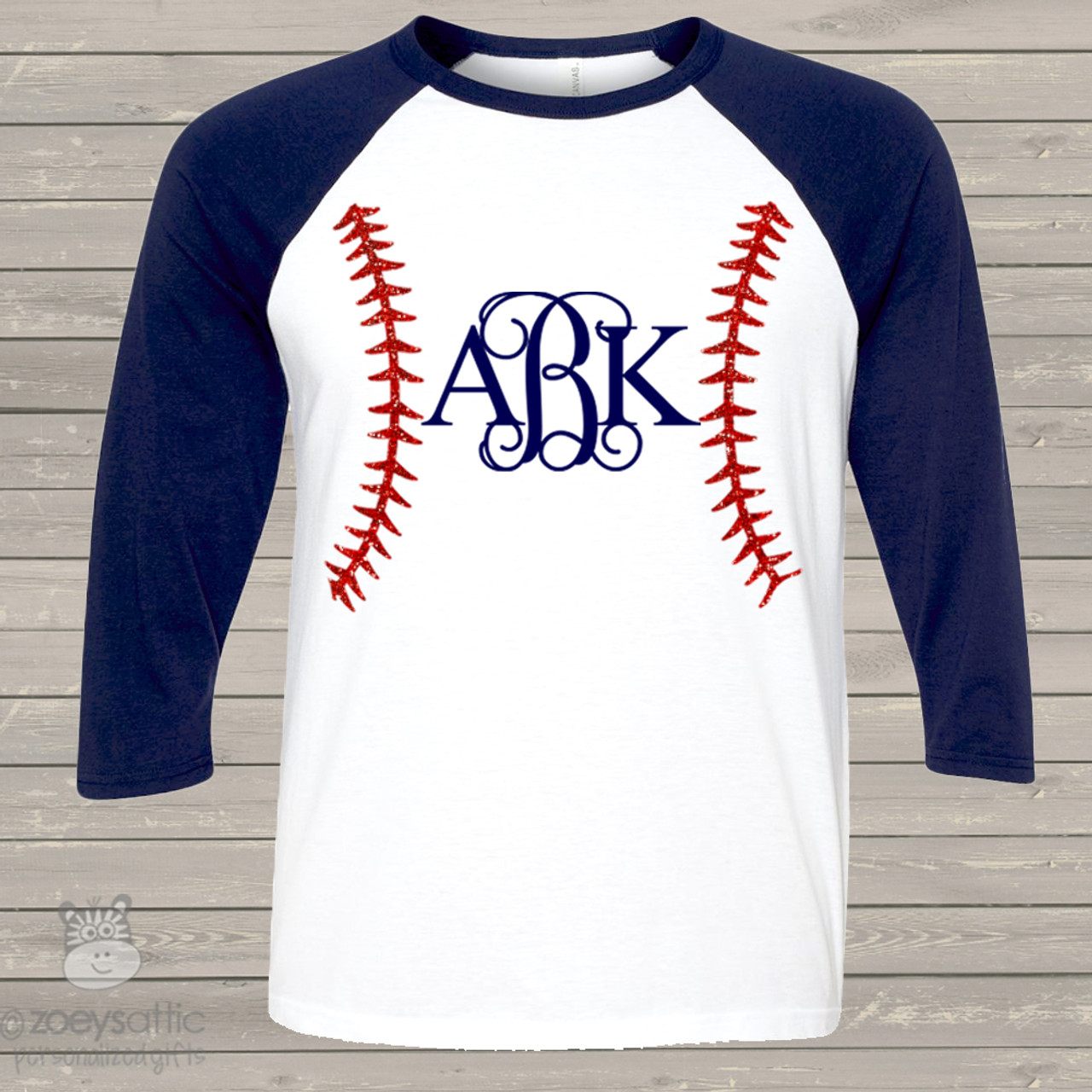 baseball monogram shirt