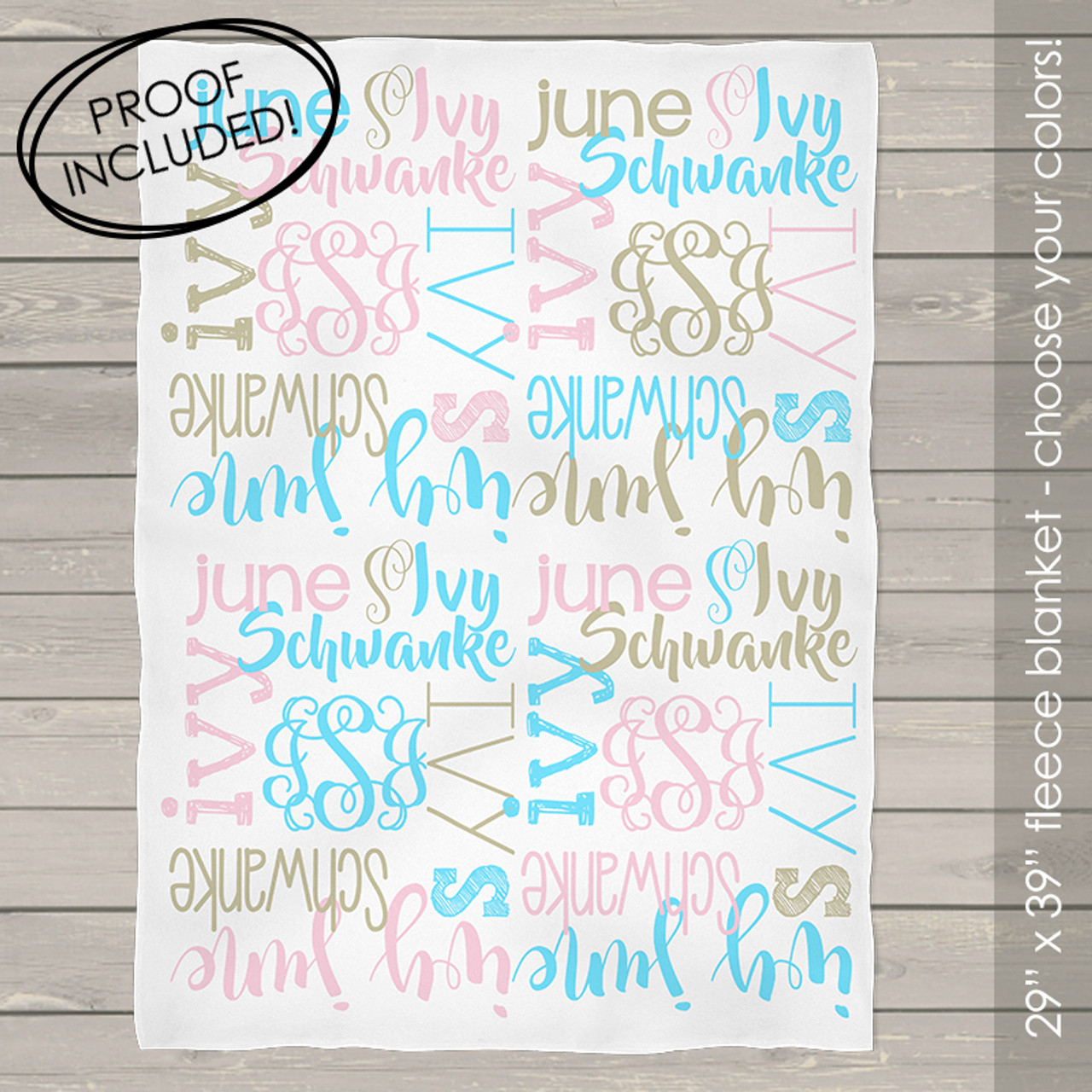 Monogram Baby Blanket Monogram Baby Blanket