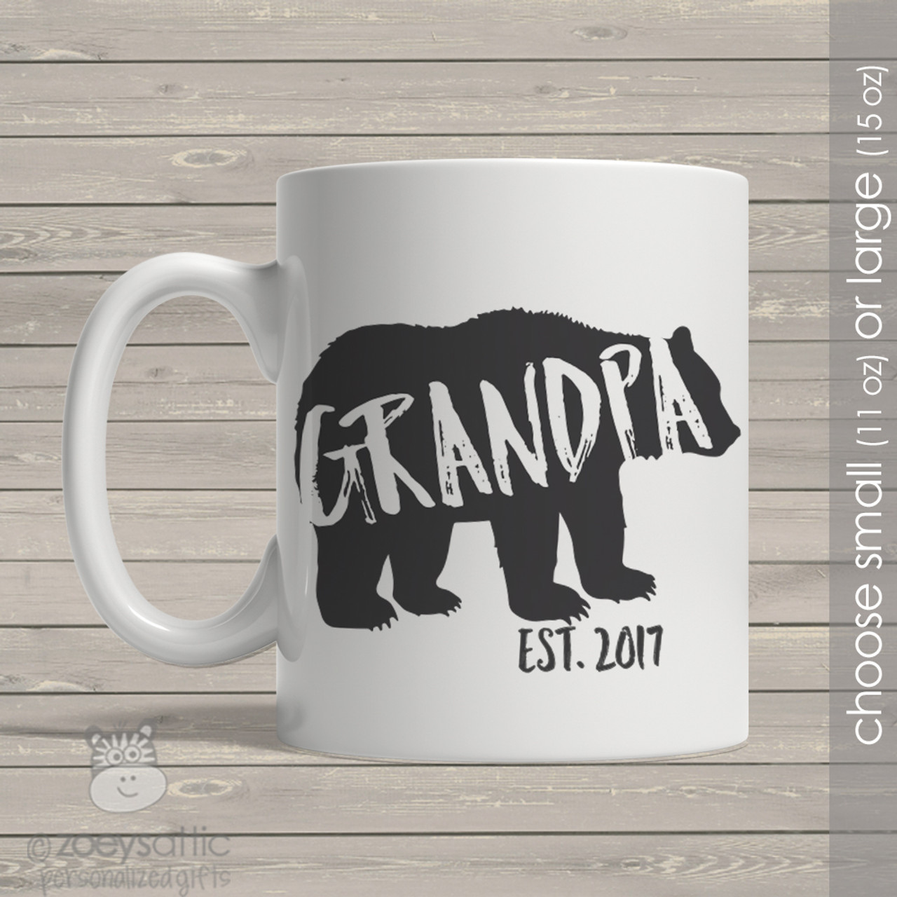 Papa Bear Mug Personalized Papa Bear Coffee Mug Papa Bear Gift for