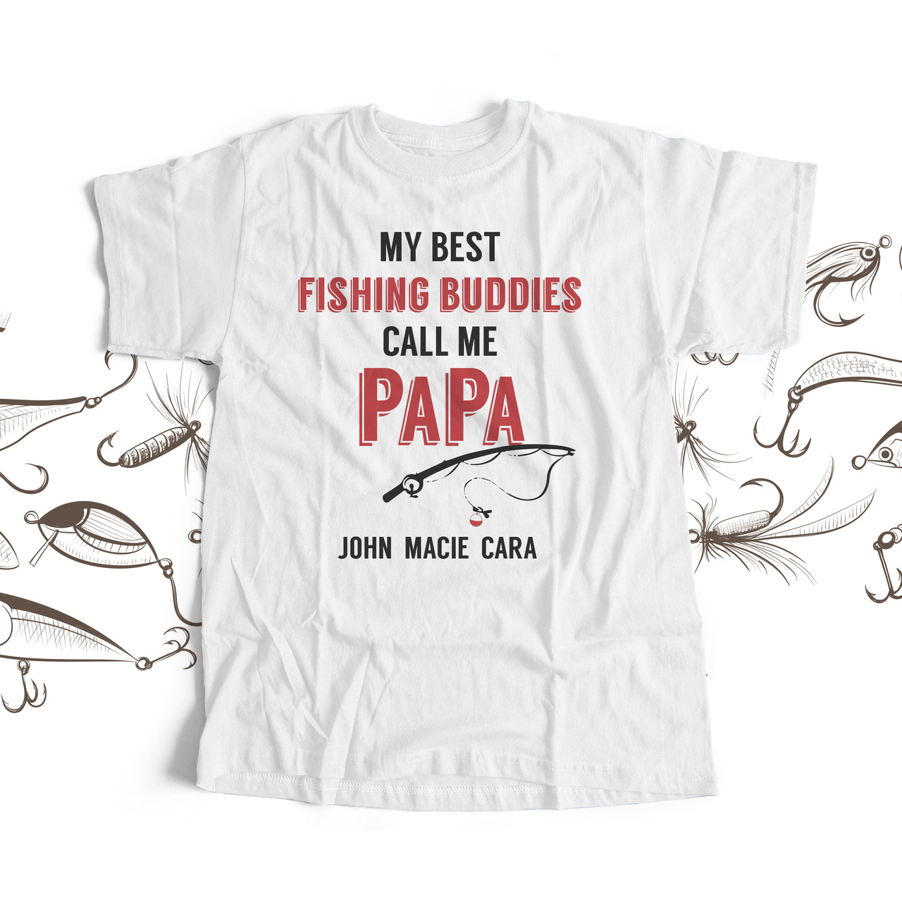 Personalized Uncle Shirt, Uncle Shirt for Men, My Favorite Fishing Buddy  Calls Me Uncle with Kidsname Shirt, Funny Grandpa Tee Shirts, Reel Fishing