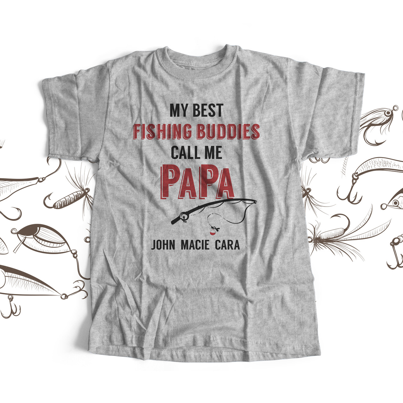 mens fishing shirt, fishing buddies gift for grandpa