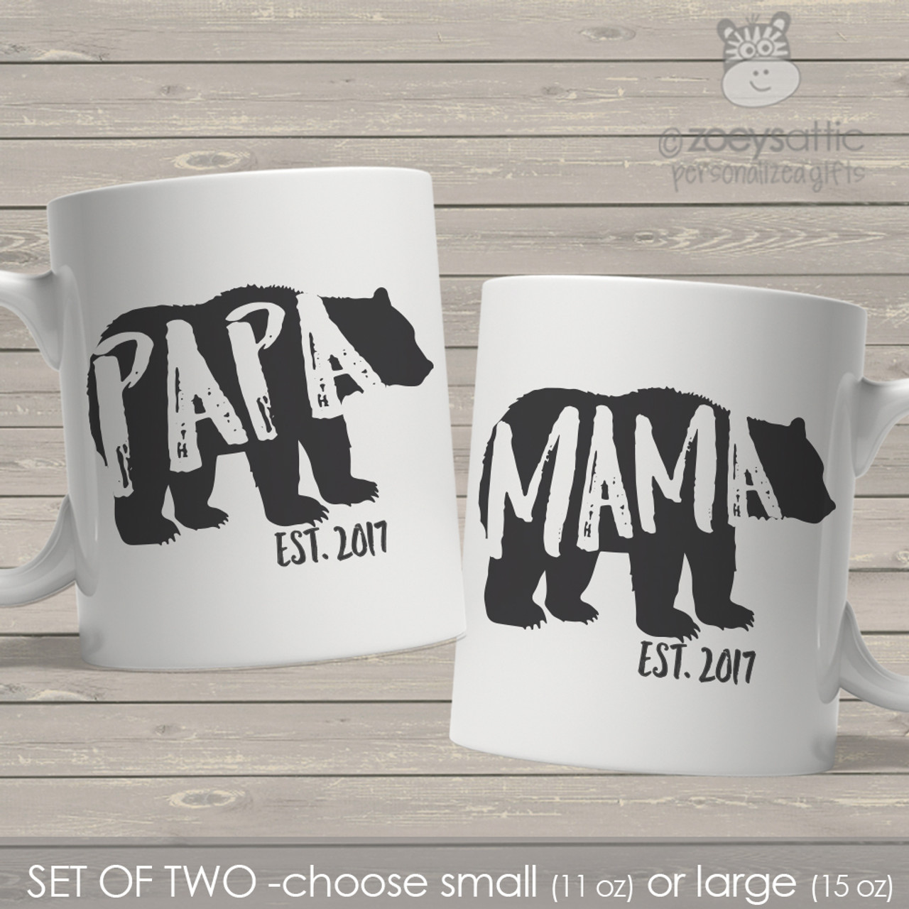 mama bear and papa bear mugs