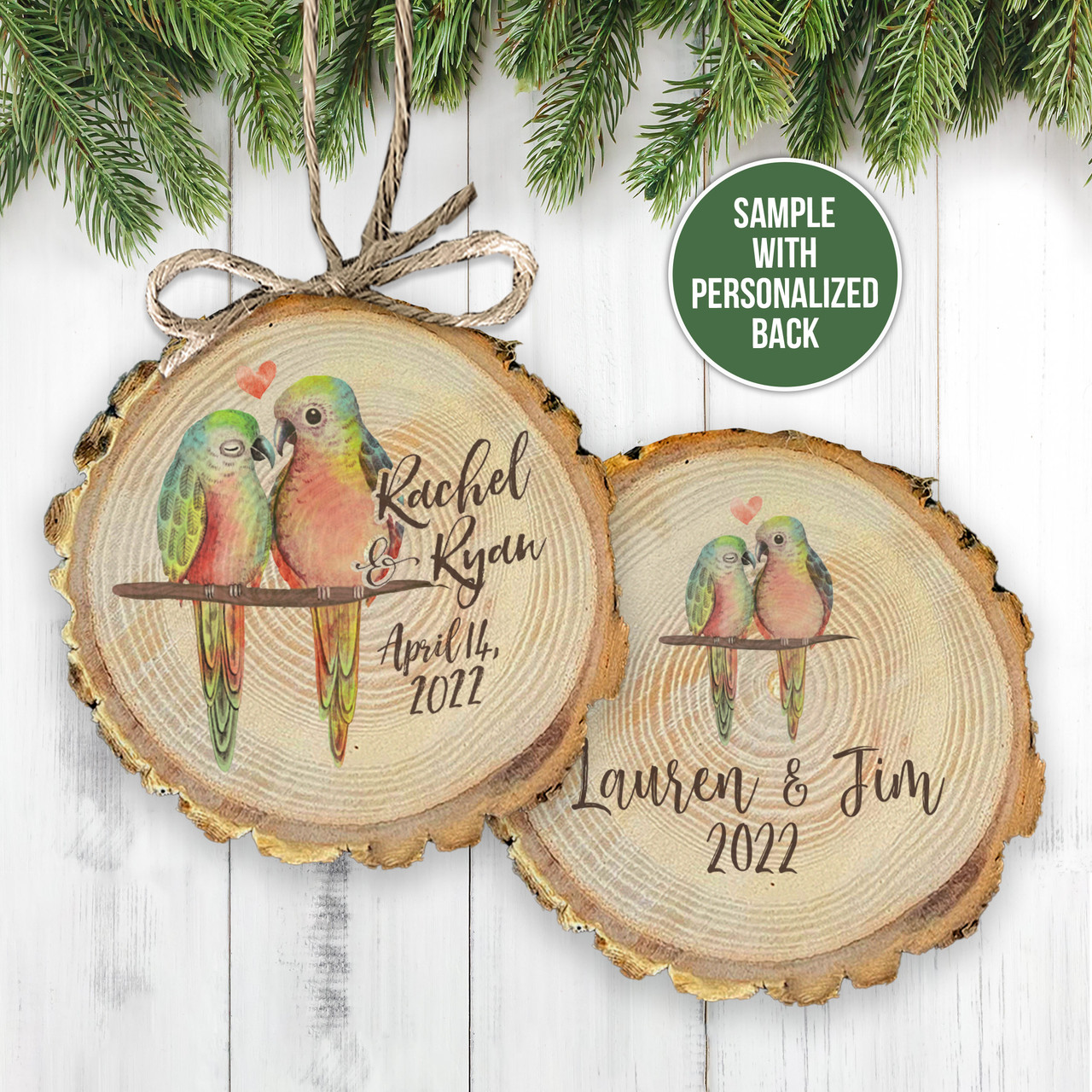 Individual Circle Wood Mardi Gras Ornaments tree Gift Tags 