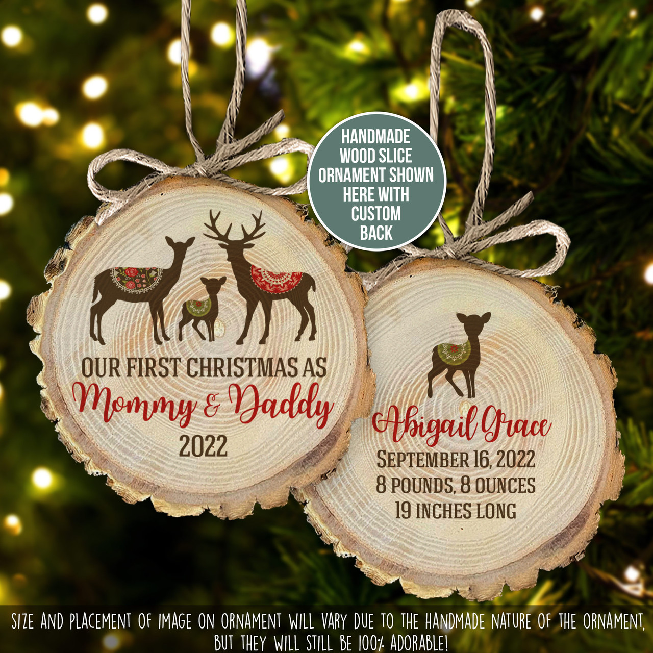 Build Your Own Reindeer Personalized Heart Ornaments