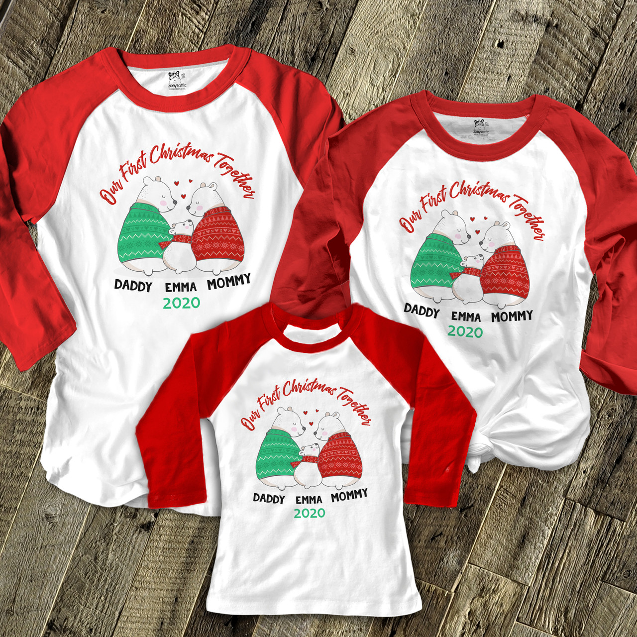 Unisex Kids Matching Family Christmas Long Raglan Sleeve We Are