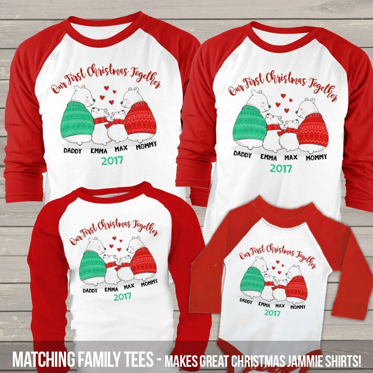 christmas raglan shirts