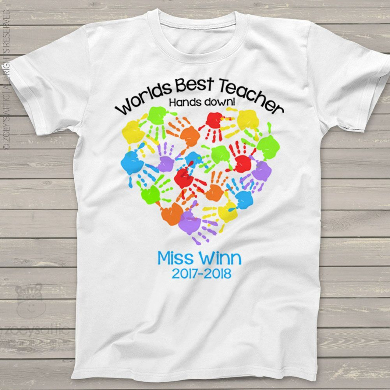 Teacher Shirt Hands Down Best Teacher Personalized Tshirt