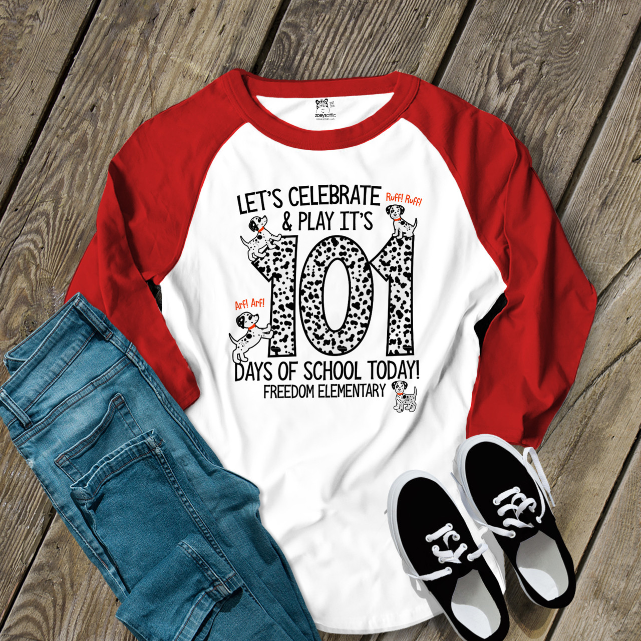 Teacher 101 Days of School Dalmation Puppy Tshirt