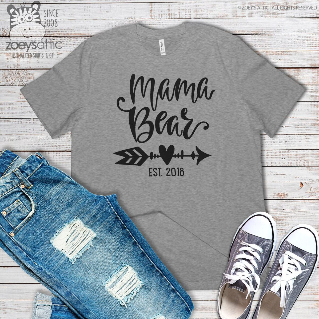 White or Pink Custom Mama Bear Cubs T Shirt Personalized Mama 