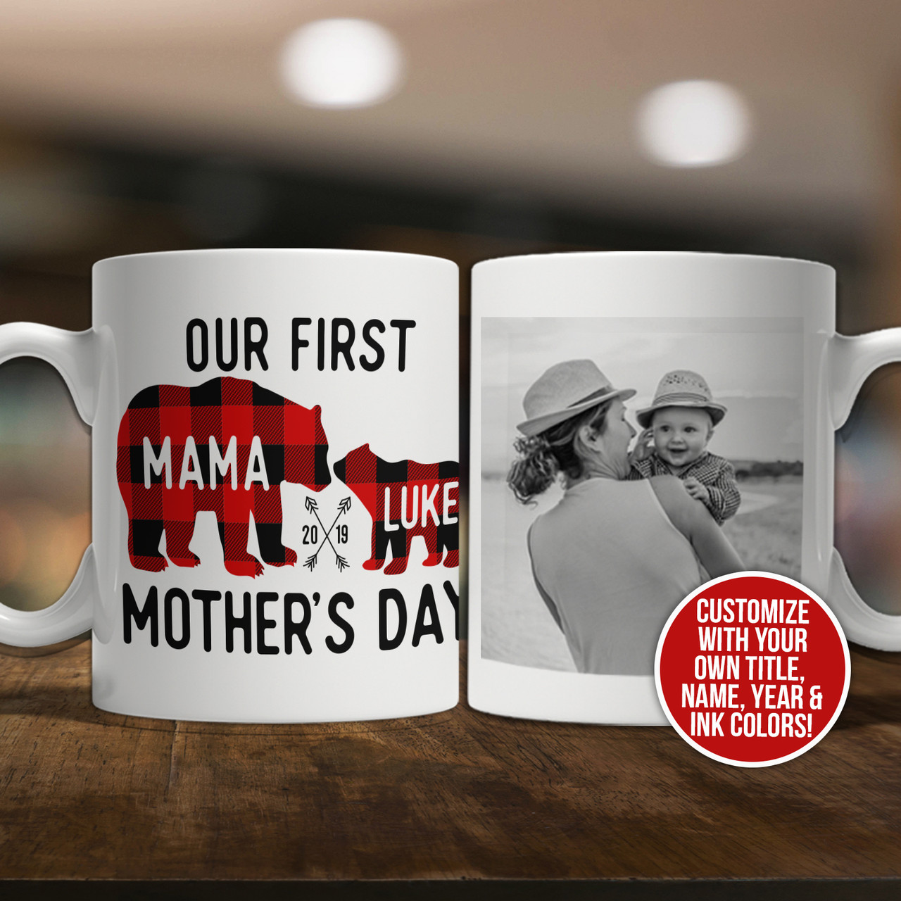 One tired mama mug, cute leopard print mom mugs, mama needs coffee