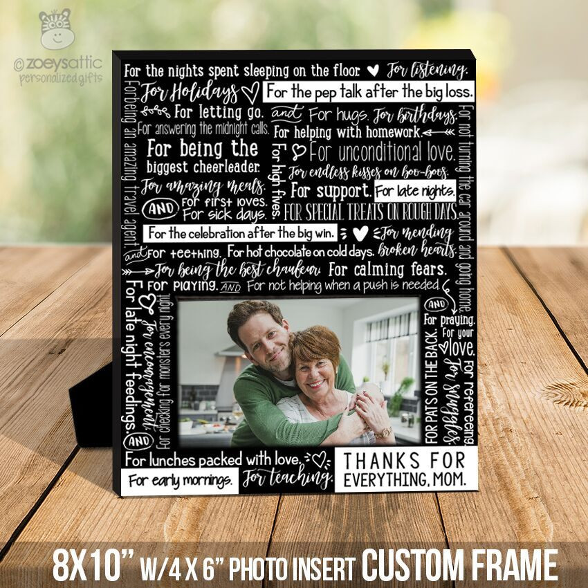 Mothers Day Gift Thank You Mom Custom Photo Frame