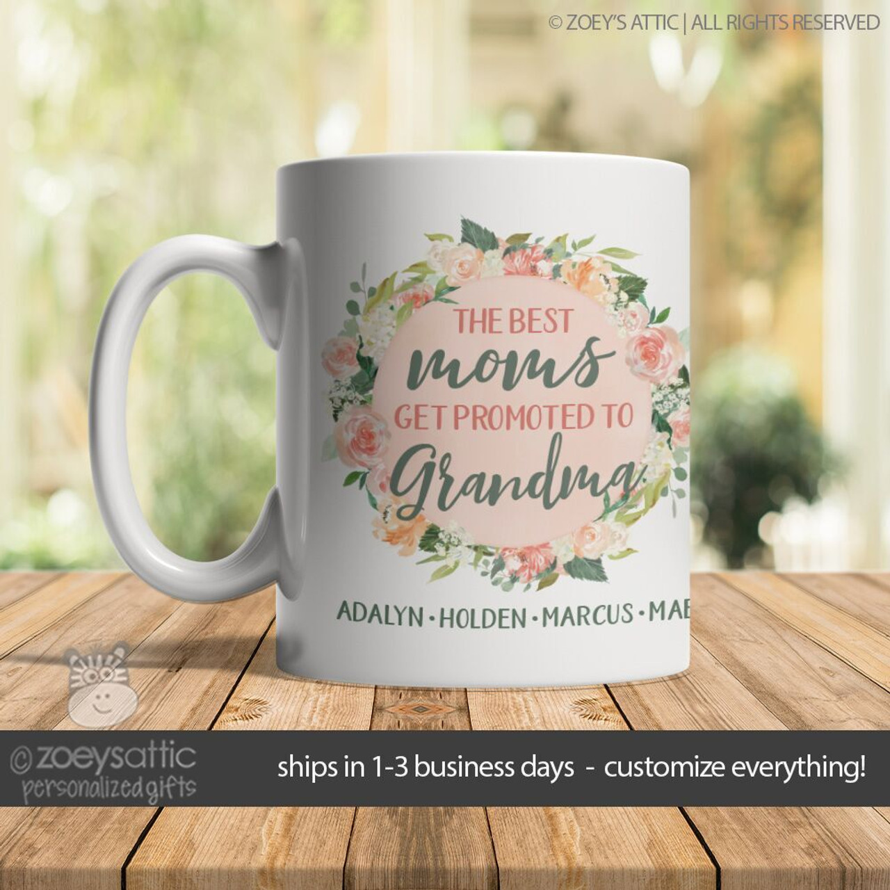 Mamaw Gift for Mamaw Coffee Mug, Custom Grandma Name Mug for New  Grandparent, Pregnancy Reveal Gift for Mothers Day, Promoted to Mamaw Est 