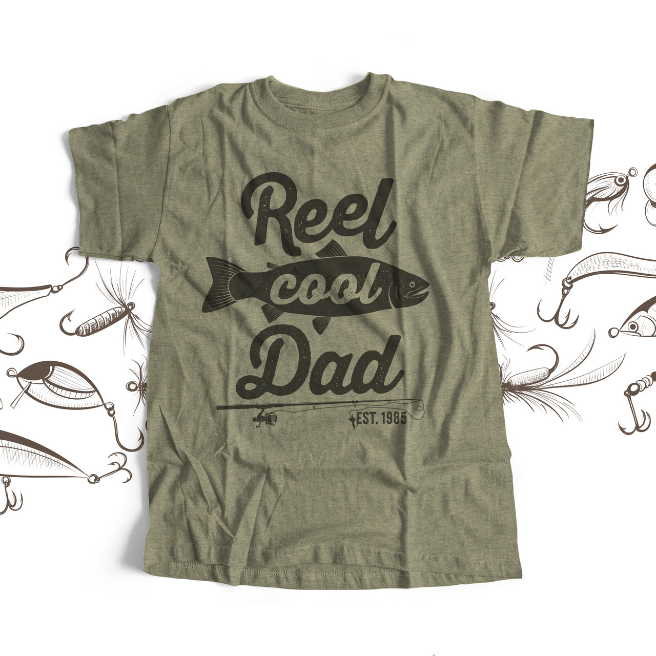 custom mens shirt, cool dad or grandpa fishing shirt