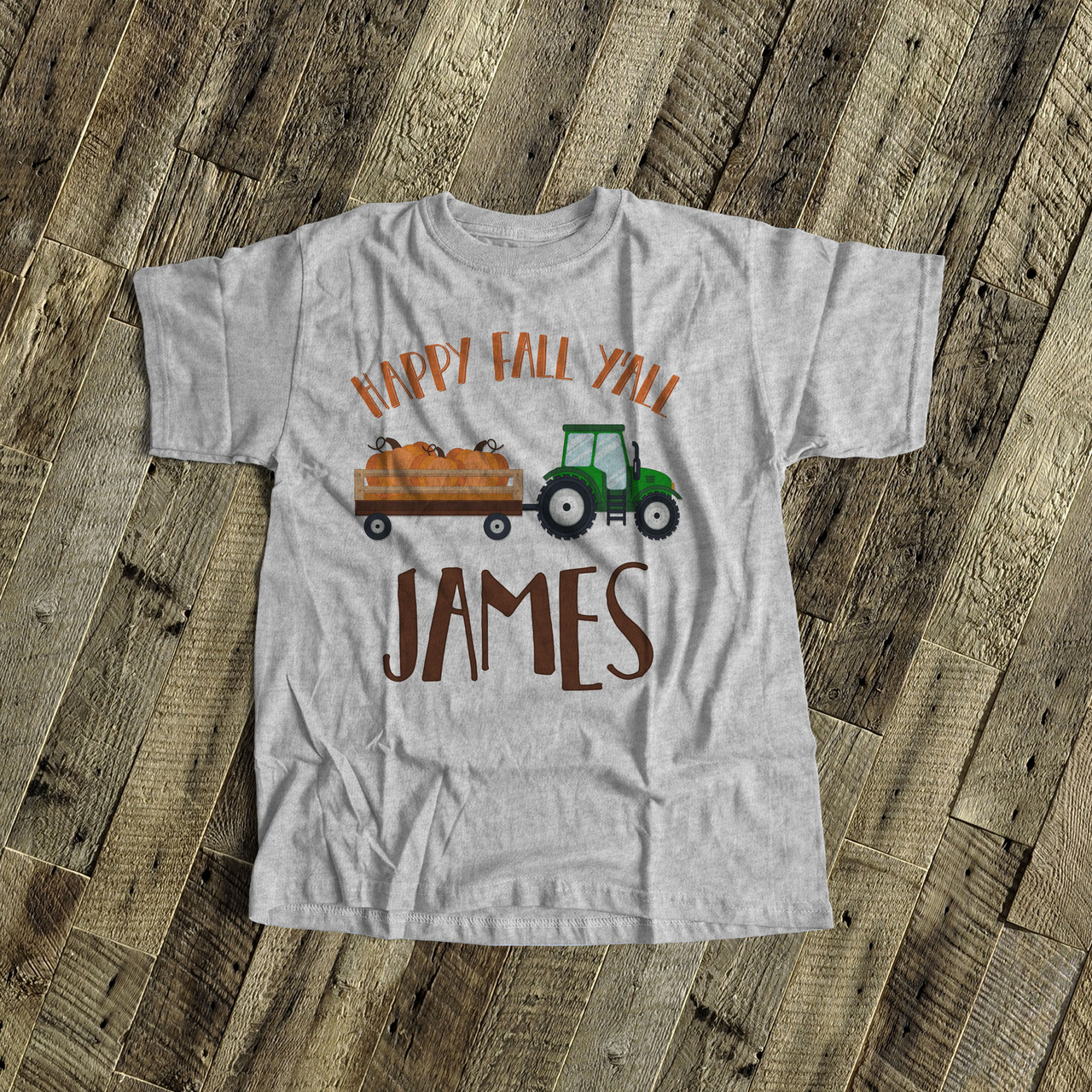 Zoey's Attic Fall Pumpkin Vine Monogram T-Shirt