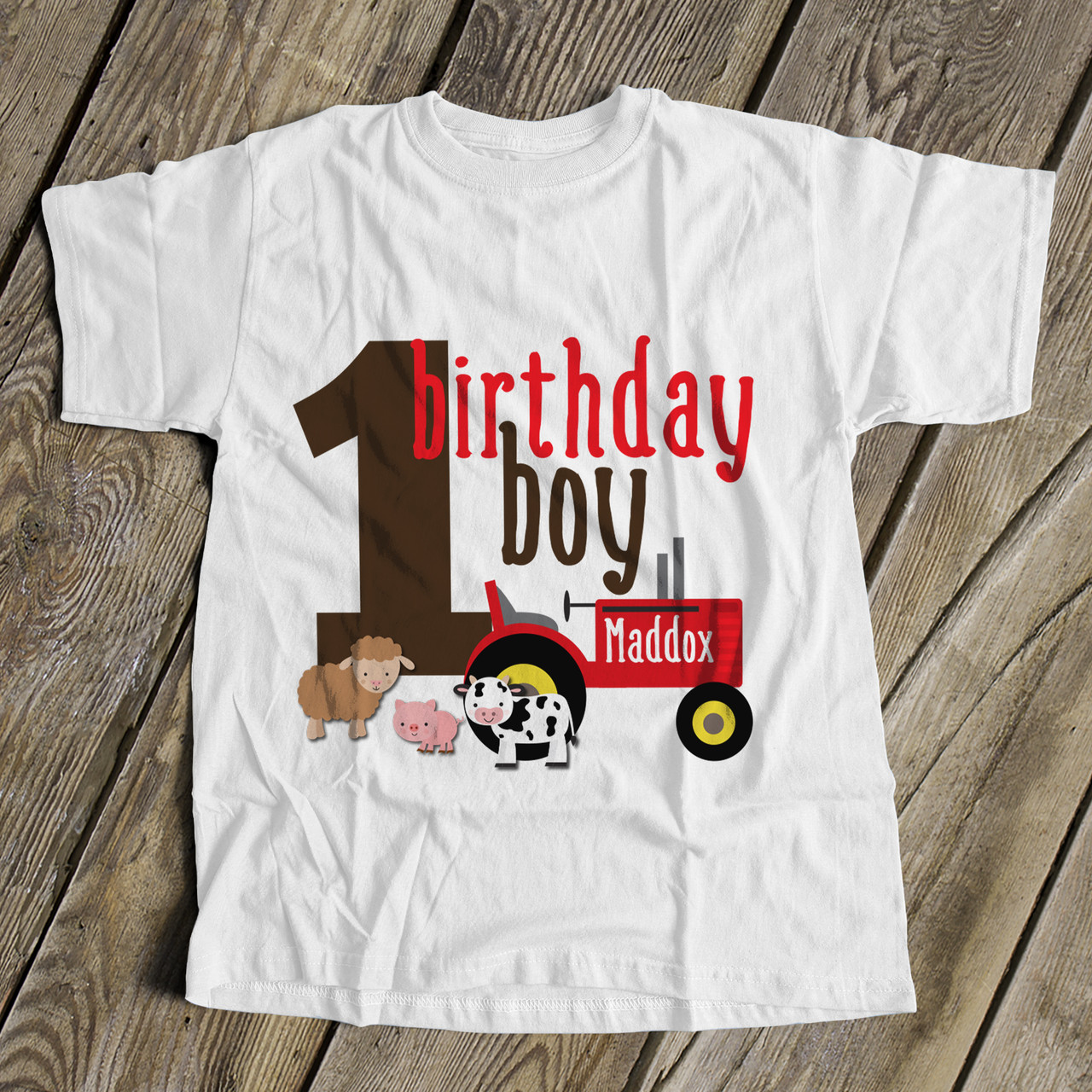 personalized first birthday shirt boy