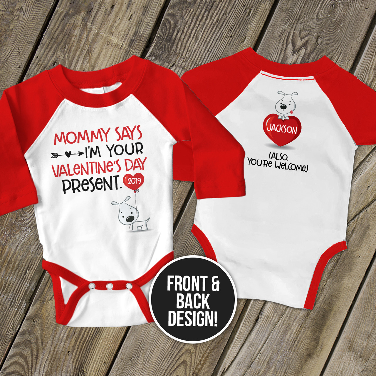 valentine bodysuit mommy says im your valentines day present