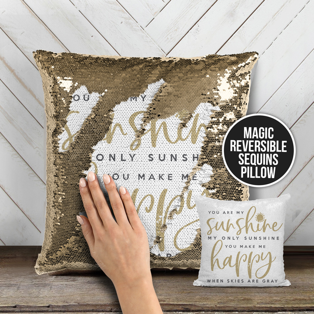 White clearance sparkle pillow