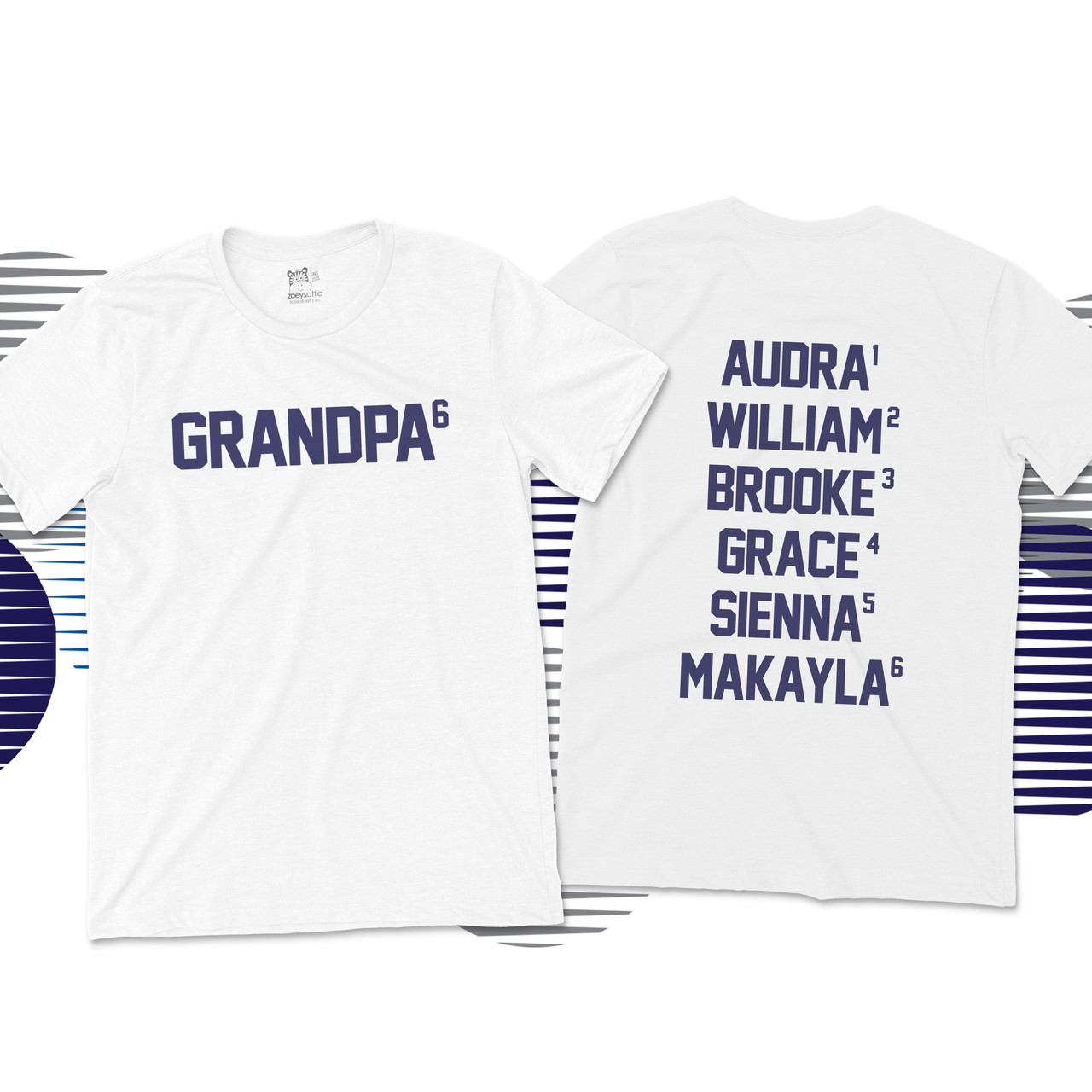 personalized mens shirt, grandpa status birth order grandchildren