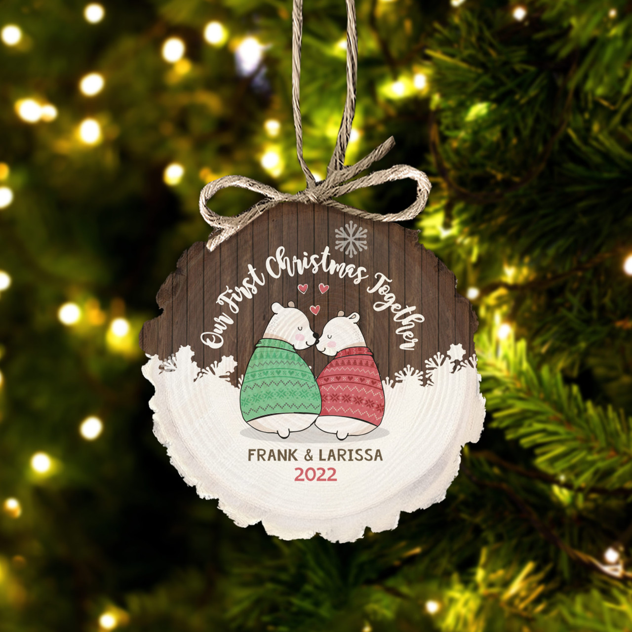 Couples christmas clearance ornament