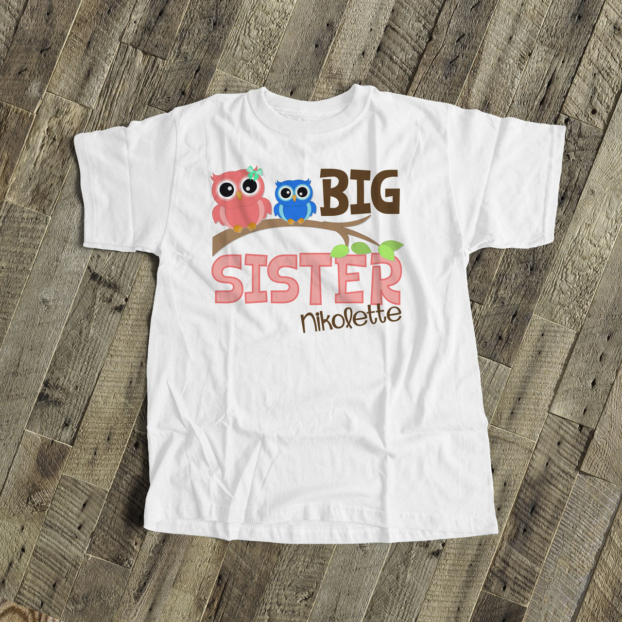 big sister shirts funky owl big sister custom t shirt