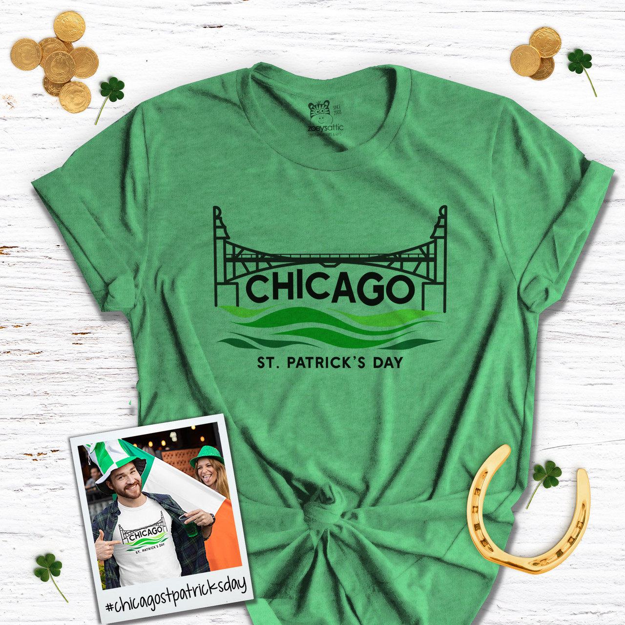 chicago st patricks day shirt green chicago river adult tshirt unisex