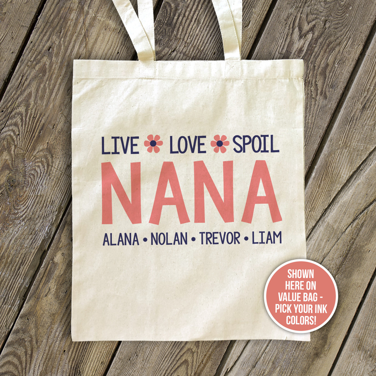 [Horizontal Name] Personalized Tote Bag