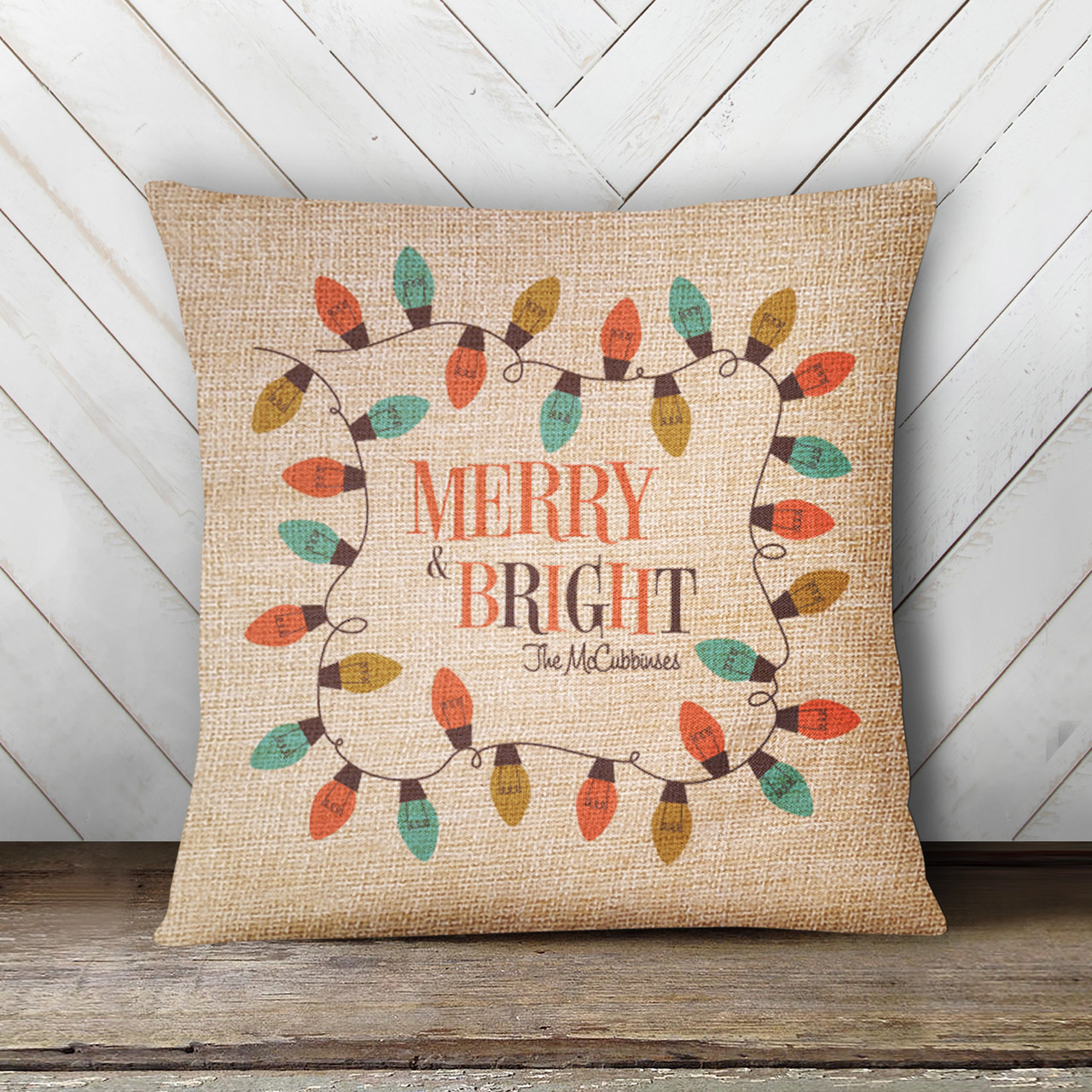 Personalized Family Christmas Pillow