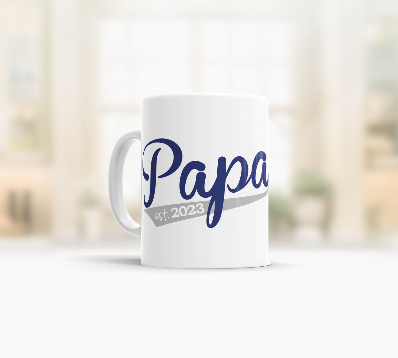 papa bear coffee mug, custom dad est mug