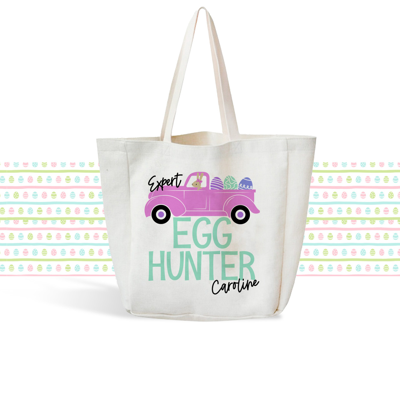 Expert Egg Hunter Personalized Easter Tote Bag