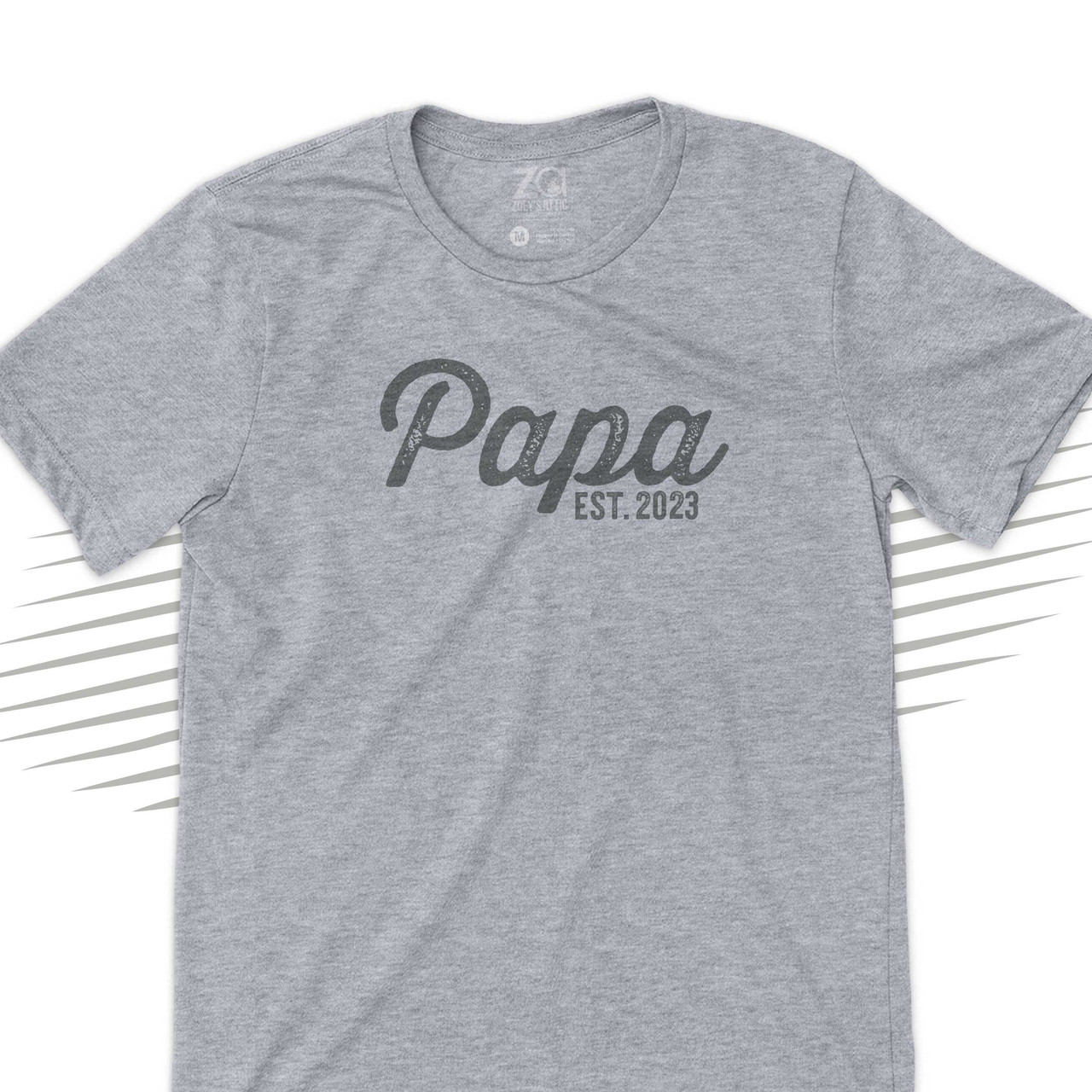 fathers day tshirt grandpa or papa established dark shirt