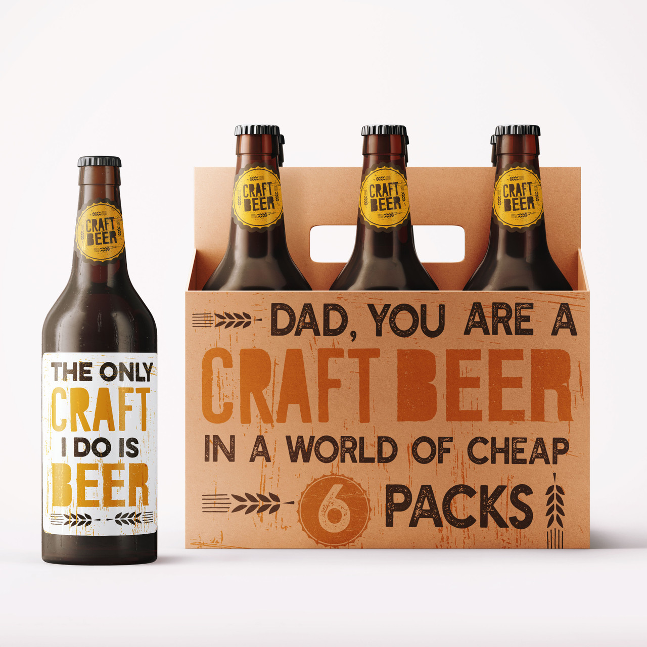 Funny Father's Day Beer Labels for Dad 6 Pack Beer Stickers - Ritzy Rose